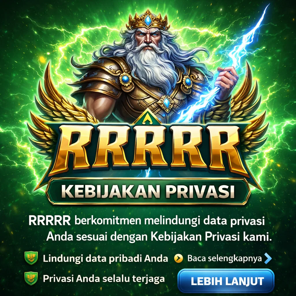 Kebijakan privasi RRRRR resmi yang menjelaskan perlindungan dan penggunaan data pengguna