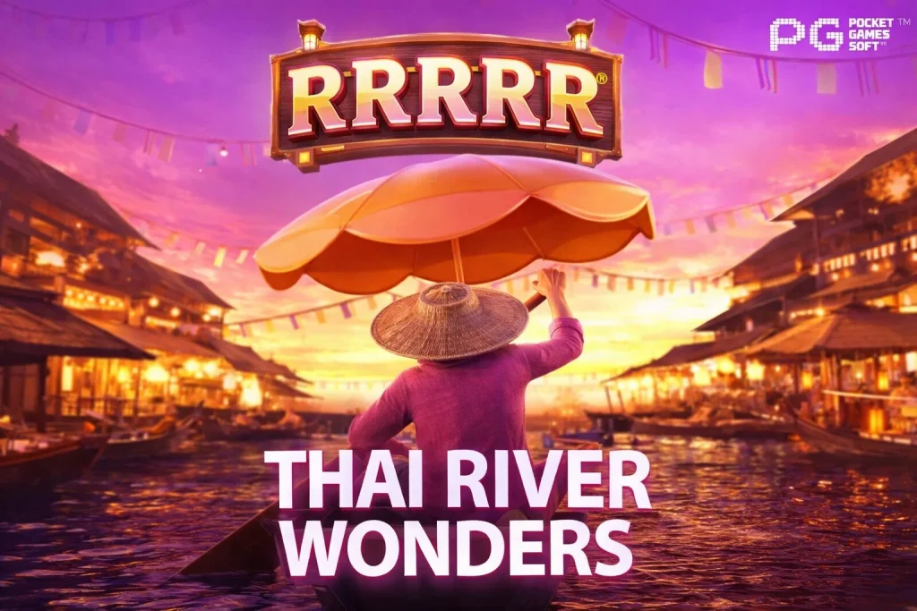 Tampilan permainan THAI RIVER WONDERS dengan nuansa sungai tropis di platform 99SL